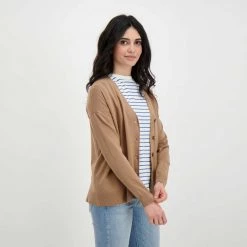 EMME MARELLA CARDIGAN IN VISCOSA FABIOLA DONNA Marrone -Tendenza Italia emme marella fabiola cardigan in viscosa fabiola donna casual donna 044639201 004 5