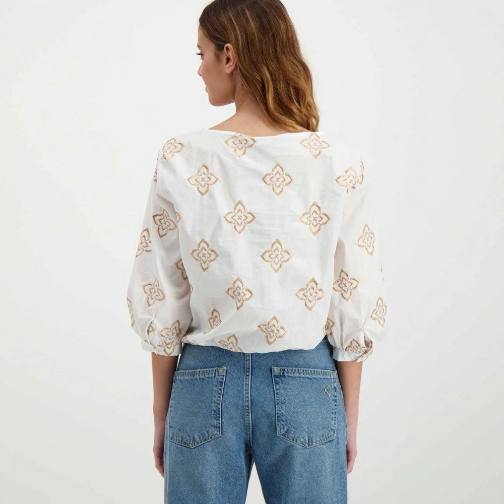 EMME MARELLA BLUSA NODO FREDA DONNA Bianco 6 EMME MARELLA BLUSA NODO FREDA DONNA Bianco - immagine 4