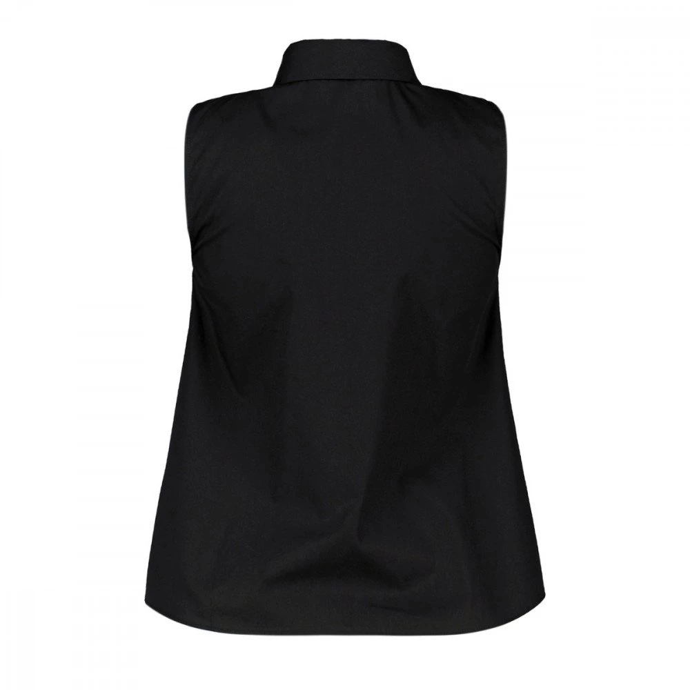 EMME MARELLA CAMICIA SMANICATA TRAFORATA FUOCO DONNA Nero 4 EMME MARELLA CAMICIA SMANICATA TRAFORATA FUOCO DONNA Nero - immagine 2