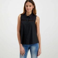EMME MARELLA CAMICIA SMANICATA TRAFORATA FUOCO DONNA Nero 10 EMME MARELLA CAMICIA SMANICATA TRAFORATA FUOCO DONNA Nero -Tendenza Italia emme marella fuoco camicia smanicata traforata fuoco donna casual donna 044639901 018 3