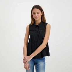 EMME MARELLA CAMICIA SMANICATA TRAFORATA FUOCO DONNA Nero 12 EMME MARELLA CAMICIA SMANICATA TRAFORATA FUOCO DONNA Nero -Tendenza Italia emme marella fuoco camicia smanicata traforata fuoco donna casual donna 044639901 018 5