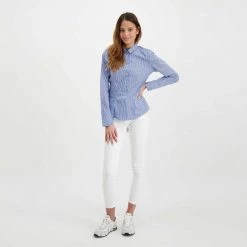 EMME MARELLA CAMICIA BASIC JOSE DONNA Bianco, Blu -Tendenza Italia emme marella jose camicia basic jose donna casual donna 044641501 007 6