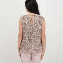 EMME MARELLA BLUSA SMANICATA IN CREPE LETTRE DONNA -Tendenza Italia emme marella letrre blusa smanicata in crepe lettre donna casual donna 044641601 002 4