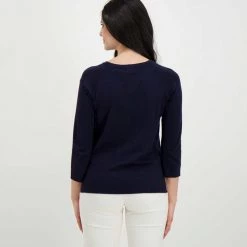 EMME MARELLA MAGLIA IN VISCOSA MENAGER DONNA Blu -Tendenza Italia emme marella menager maglia in viscosa menager donna casual donna 044642801 009 4