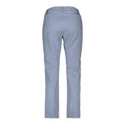 EMME MARELLA PANTALONI VICHY PIADENA DONNA Bianco, Blu -Tendenza Italia emme marella piadena pantaloni vichy piadena donna casual donna 044644201 004 3