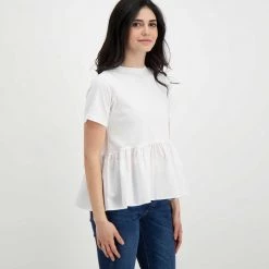 EMME MARELLA T-SHIRT BALZA RACER DONNA Bianco -Tendenza Italia emme marella racer t shirt balza racer donna casual donna 044644401 001 3