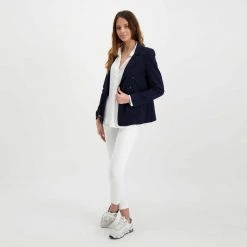 EMME MARELLA BLAZER DOPPIO PETTO IN JERSEY RIDGE DONNA Blu -Tendenza Italia emme marella ridge blazer doppio petto in jersey ridge donna giacconi donna 044645101 005 6