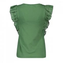 EMME MARELLA T-SHIRT CON ROUCHES SANGALLO ROYAL DONNA Verde 9 EMME MARELLA T-SHIRT CON ROUCHES SANGALLO ROYAL DONNA Verde -Tendenza Italia emme marella royal t shirt con rouches sangallo royal donna casual donna 044645401 002 2