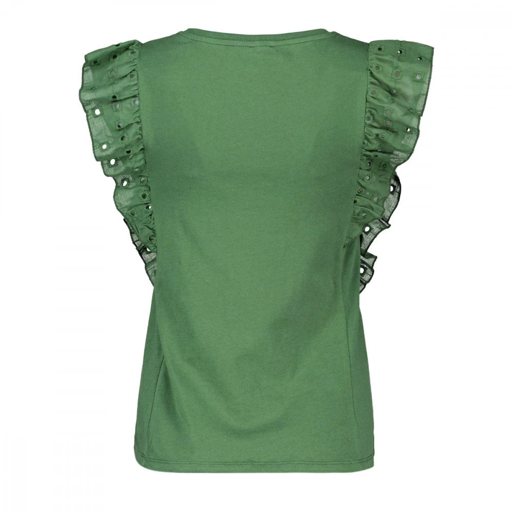 EMME MARELLA T-SHIRT CON ROUCHES SANGALLO ROYAL DONNA Verde 4 EMME MARELLA T-SHIRT CON ROUCHES SANGALLO ROYAL DONNA Verde - immagine 2