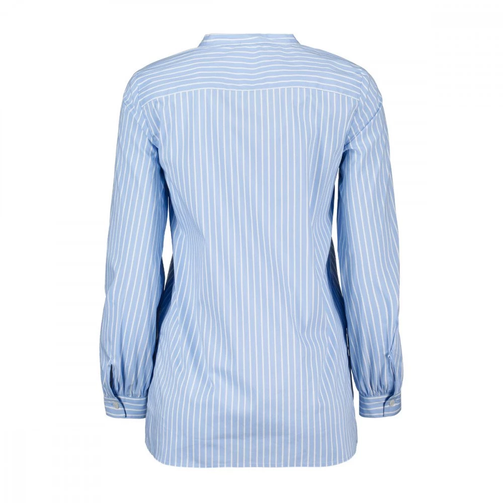 EMME MARELLA CAMICIA SCOLLO A V TOPAZIO DONNA Azzurro, Bianco 4 EMME MARELLA CAMICIA SCOLLO A V TOPAZIO DONNA Azzurro, Bianco - immagine 2