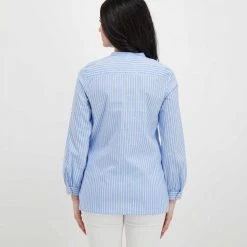EMME MARELLA CAMICIA SCOLLO A V TOPAZIO DONNA Azzurro, Bianco 11 EMME MARELLA CAMICIA SCOLLO A V TOPAZIO DONNA Azzurro, Bianco -Tendenza Italia emme marella topazio camicia scollo a v topazio donna casual donna 044646101 002 4