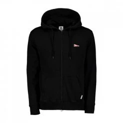 FRANKLIN AND MARSHALL FELPA FULL ZIP CAPPUCCIO LOGO FLAG