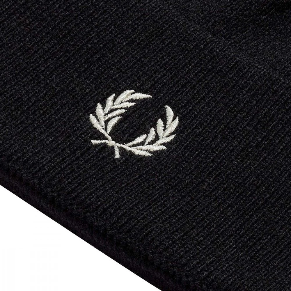 FRED PERRY BEANIE IN LANA MERINO Nero 5 FRED PERRY BEANIE IN LANA MERINO Nero - immagine 3
