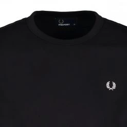 FRED PERRY T-SHIRT BASIC RINGER Nero -Tendenza Italia fred perry m3519 t shirt basic ringer casual uomo 037024001 102 2
