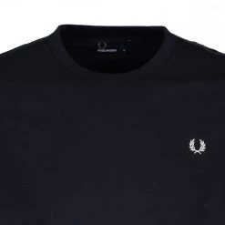 FRED PERRY T-SHIRT BASIC RINGER Blu -Tendenza Italia fred perry m3519 t shirt basic ringer casual uomo 037024101 608 2