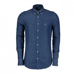 GANT CAMICIA IN CHAMBRAY Blu