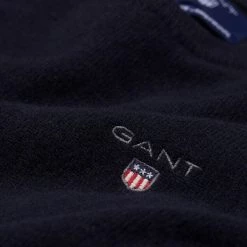 GANT MAGLIONE GIROCOLLO IN LANA Blu -Tendenza Italia gant 86211 maglione girocollo in lana casual uomo 034708201 410 3