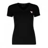 GUESS T-SHIRT SCOLLO V MINI LOGO DONNA Nero -Tendenza Italia guess w1yi1aj1311 t shirt v logo cuore donna casual donna 045293801 jblk 1