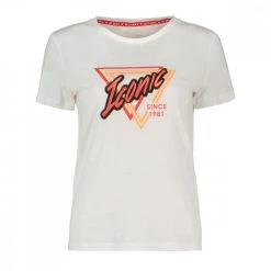 GUESS T-SHIRT NEW ICON LOGO DONNA Bianco