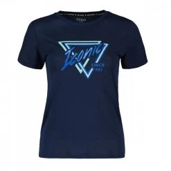 GUESS T-SHIRT NEW ICON LOGO DONNA Blu