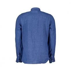 HANG ON CAMICIA IN LINO COLLO FRANCESE Blu -Tendenza Italia hang on m43b954 camicia in lino collo francese piccolo casual uomo 046272201 12 2