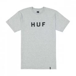 HUF T-SHIRT ESSENTIALS LOGO Grigio