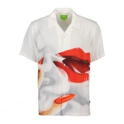 HUF CAMICIA MANICA CORTA SEDUCTIVE RESORT Bianco