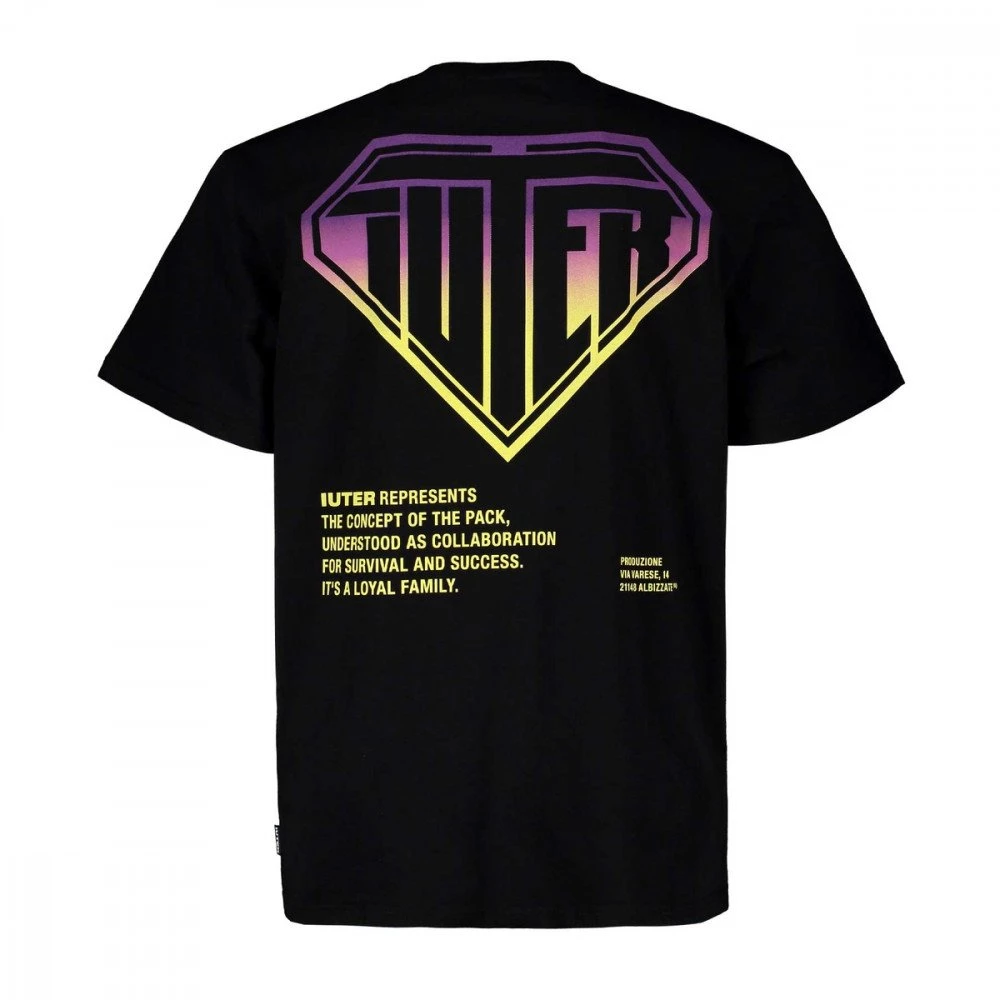 IUTER T-SHIRT DOUBLE LOGO Nero 4 IUTER T-SHIRT DOUBLE LOGO Nero - immagine 2