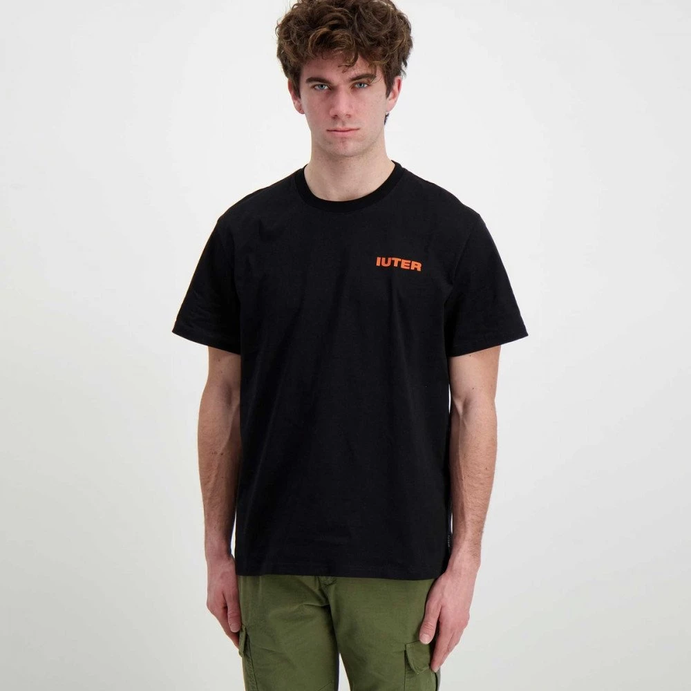 IUTER T-SHIRT DOUBLE LOGO Nero 5 IUTER T-SHIRT DOUBLE LOGO Nero - immagine 3