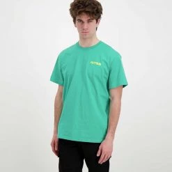 IUTER T-SHIRT DOUBLE LOGO Verde -Tendenza Italia iuter 22sits02 t shirt double logo street style uomo 044750801 eme 3