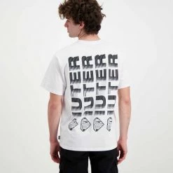 IUTER T-SHIRT FAST LOGO Bianco -Tendenza Italia iuter 22sits16 t shirt fast logo street style uomo 044752201 white 4