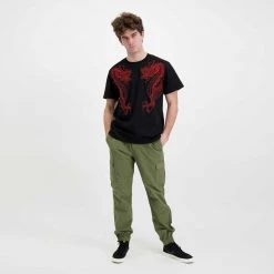 IUTER T-SHIRT DRAGON Nero -Tendenza Italia iuter 22sits24 t shirt dragon street style uomo 044739401 black 6