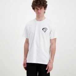 IUTER T-SHIRT STENCIL Bianco -Tendenza Italia iuter 22sits32 t shirt stencil street style uomo 044752301 white 3
