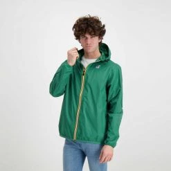 K-WAY GIACCA CLAUDE LE VRAI 3.0. UNISEX Verde -Tendenza Italia k way k004bd0 giacca claude le vrai 3 0 unisex giacconi uomo 045341501 00q 5