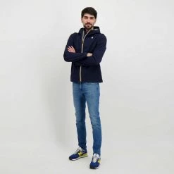 K-WAY GIACCA JACK BONDED JERSEY Blu -Tendenza Italia k way k007lv0 giacca jack bonded jersey giacconi uomo 045341801 k89 6