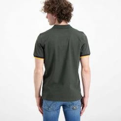 K-WAY POLO VINCENT CONTRASTO Verde -Tendenza Italia k way k008j50 polo bordi nastro k way casual uomo 042626101 890 4