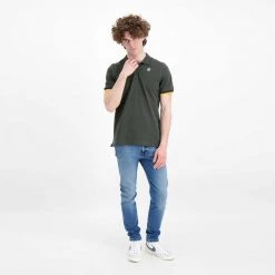 K-WAY POLO VINCENT CONTRASTO Verde -Tendenza Italia k way k008j50 polo bordi nastro k way casual uomo 042626101 890 6