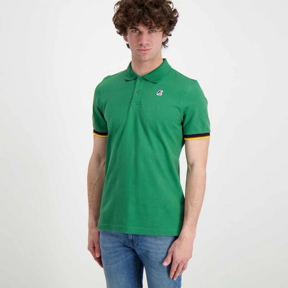 K-WAY POLO VINCENT CONTRASTO Verde 5 K-WAY POLO VINCENT CONTRASTO Verde - immagine 3