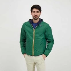 K-WAY GIACCA JACQUES PLUS DOUBLE Blu, Verde -Tendenza Italia k way k111nmw giacca cappuccio jacques plus double giacconi uomo 045342001 ae5 5