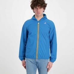 K-WAY GIACCA CAPPUCCIO JACK STRETCH DOT Azzurro -Tendenza Italia k way k31126w giacca cappuccio jack stretch dot giacconi uomo 045343101 798 3