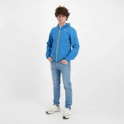 K-WAY GIACCA CAPPUCCIO JACK STRETCH DOT Azzurro -Tendenza Italia k way k31126w giacca cappuccio jack stretch dot giacconi uomo 045343101 798 6
