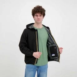 K-WAY GIACCA CAPPUCCIO JACK STRETCH DOT Nero -Tendenza Italia k way k31126w giacca cappuccio jack stretch dot giacconi uomo 045343201 usy 5