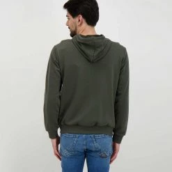 K-WAY FELPA FULL ZIP CON CAPPUCCIO ARNEL Verde -Tendenza Italia k way k5113iw felpa full zip con cappuccio arnel casual uomo 045343501 890 4