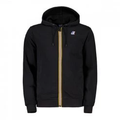 K-WAY FELPA FULL ZIP CON CAPPUCCIO ARNEL Nero