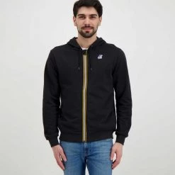 K-WAY FELPA FULL ZIP CON CAPPUCCIO ARNEL Nero -Tendenza Italia k way k5113iw felpa full zip con cappuccio arnel casual uomo 045343701 usy 3