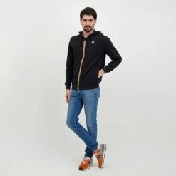K-WAY FELPA FULL ZIP CON CAPPUCCIO ARNEL Nero -Tendenza Italia k way k5113iw felpa full zip con cappuccio arnel casual uomo 045343701 usy 6