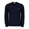LACOSTE MAGLIONE SCOLLO V COTONE Blu