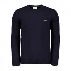 LACOSTE MAGLIONE GIROCOLLO IN LANA MERINO Blu
