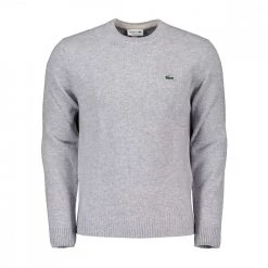 LACOSTE MAGLIONE GIROCOLLO IN LANA MERINO Grigio