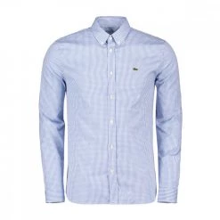 LACOSTE CAMICIA REGULAR VICHY Azzurro